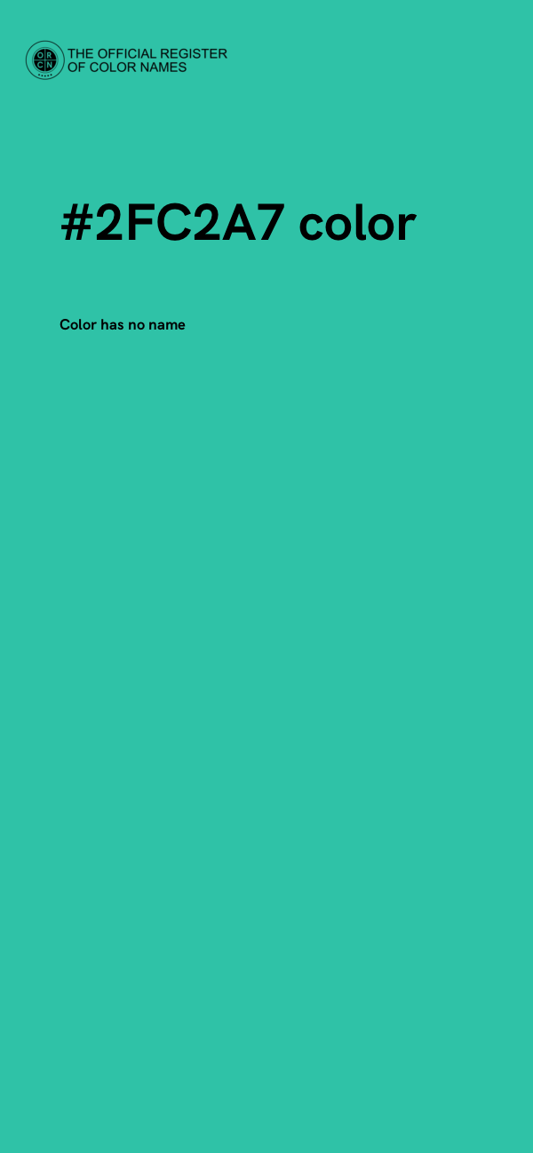 #2FC2A7 color image