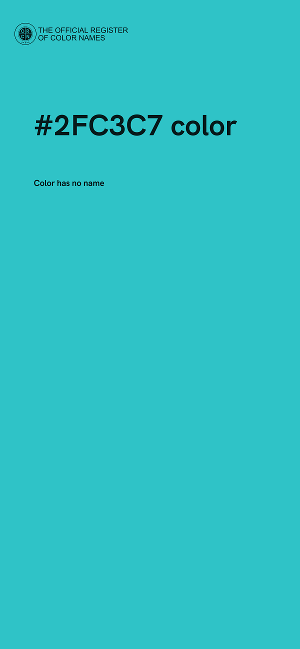 #2FC3C7 color image