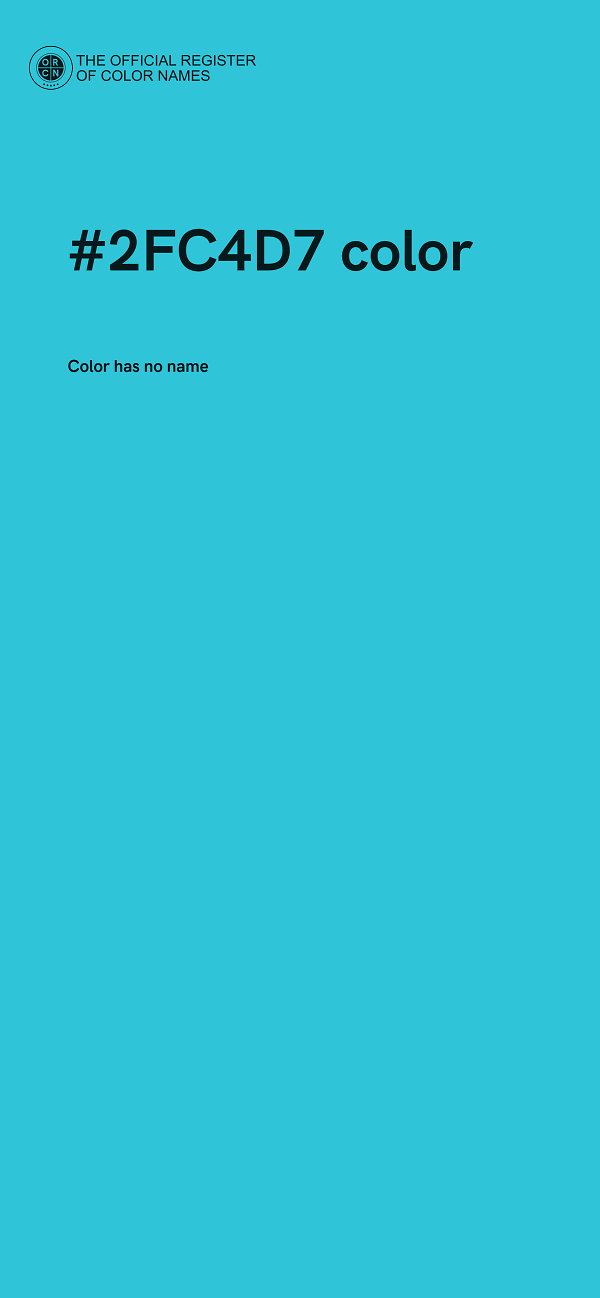#2FC4D7 color image