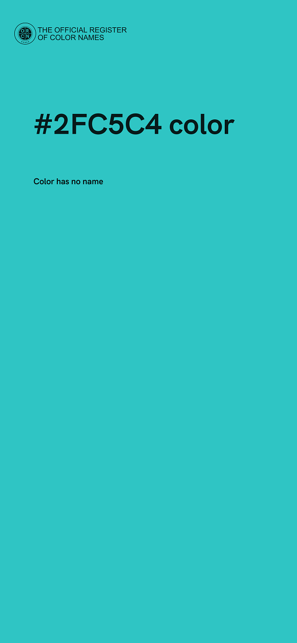 #2FC5C4 color image