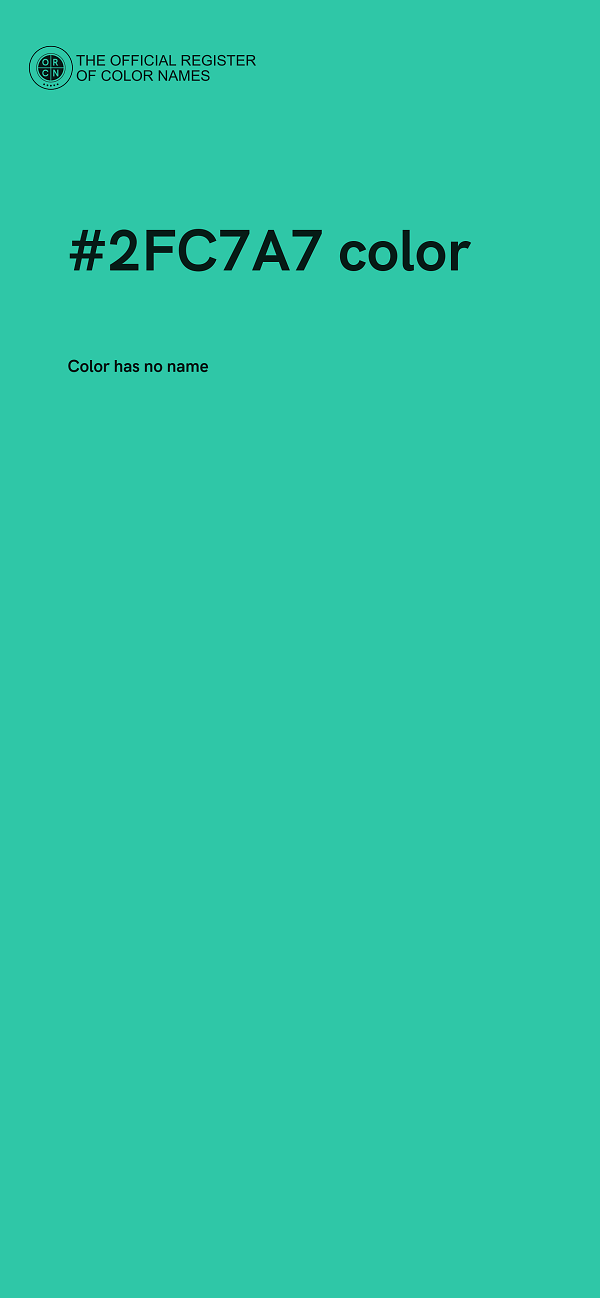 #2FC7A7 color image