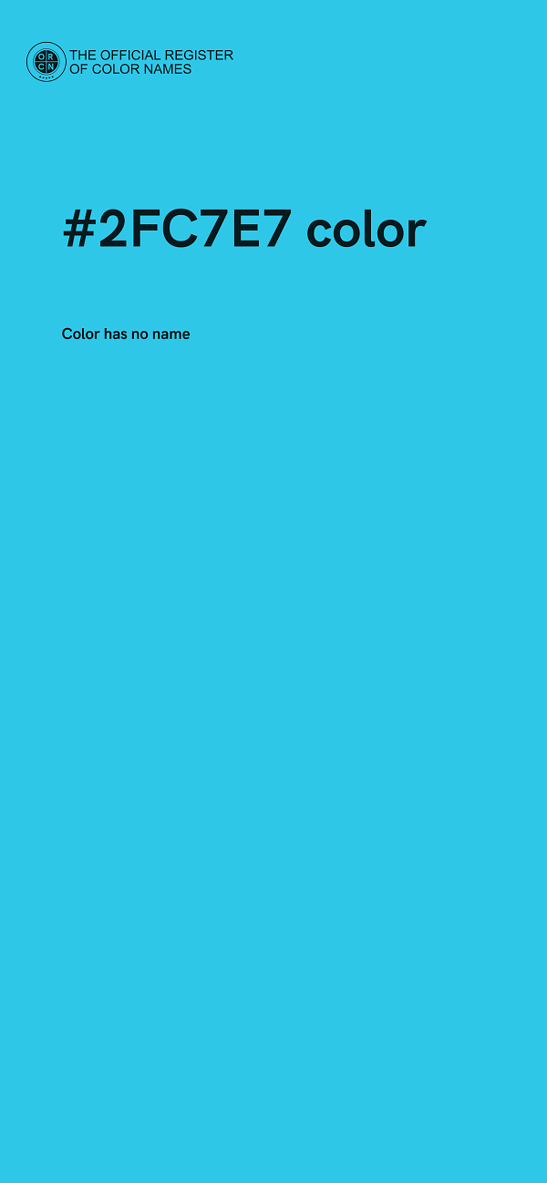 #2FC7E7 color image