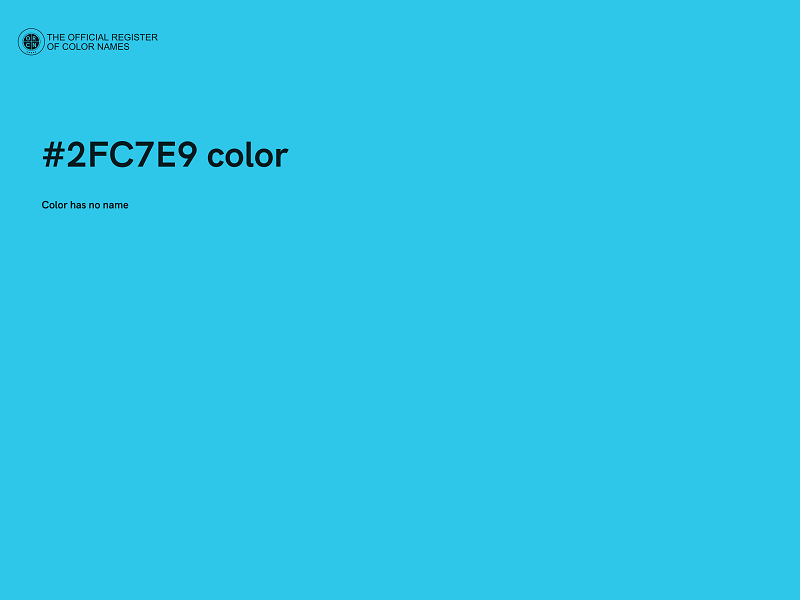 #2FC7E9 color image