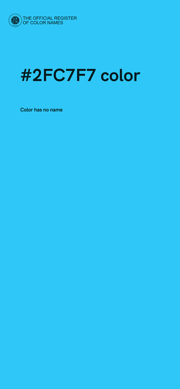 #2FC7F7 color image