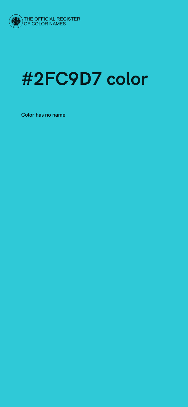 #2FC9D7 color image