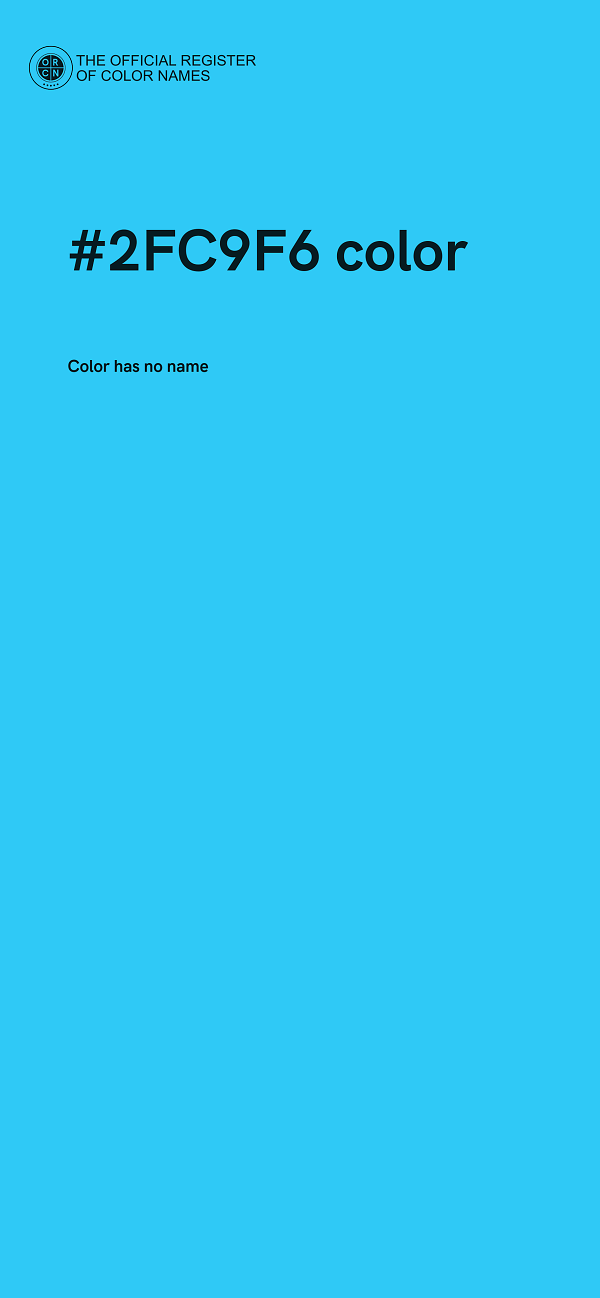 #2FC9F6 color image