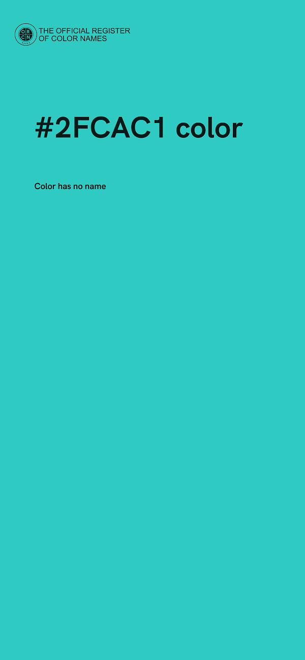 #2FCAC1 color image