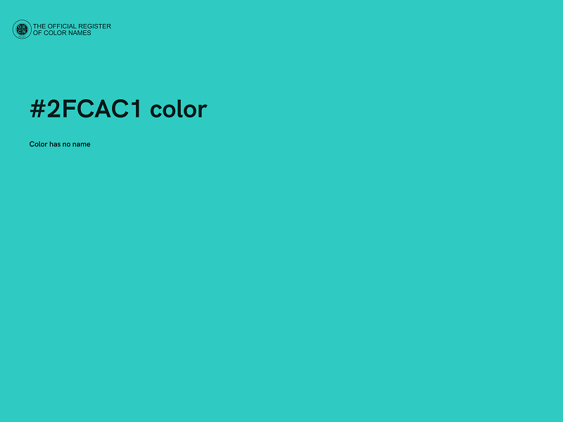 #2FCAC1 color image
