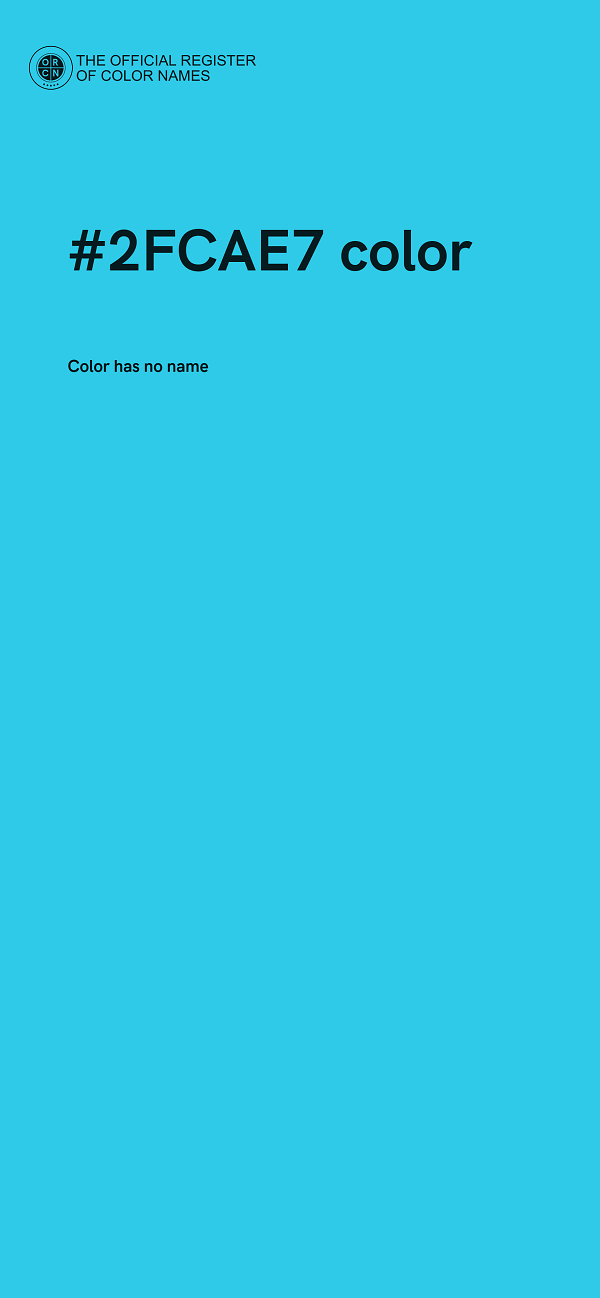 #2FCAE7 color image