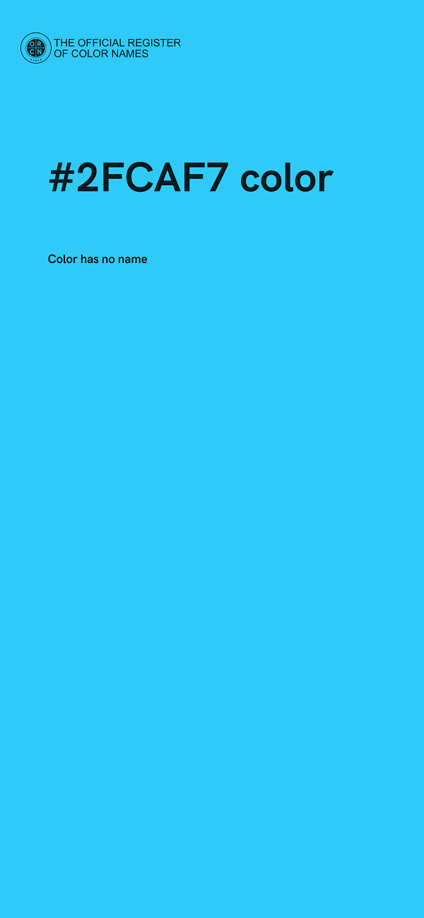#2FCAF7 color image