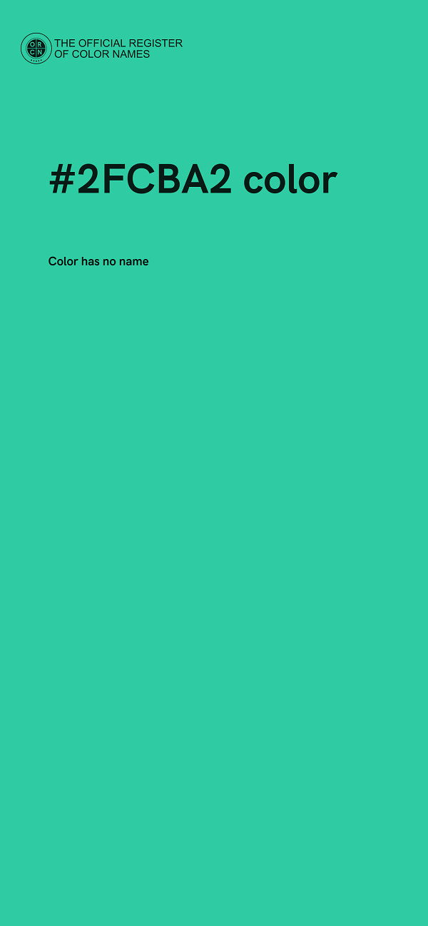 #2FCBA2 color image