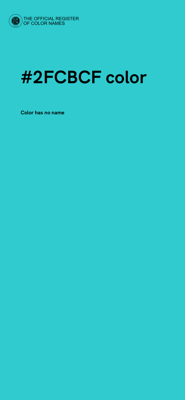 #2FCBCF color image