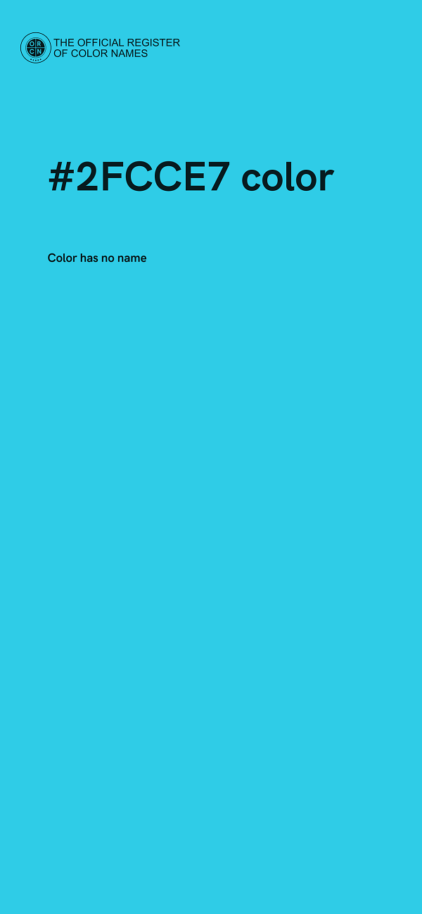 #2FCCE7 color image