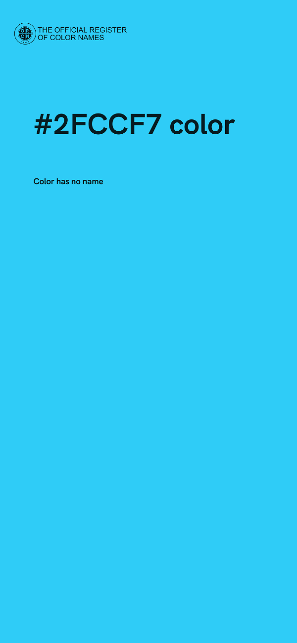 #2FCCF7 color image