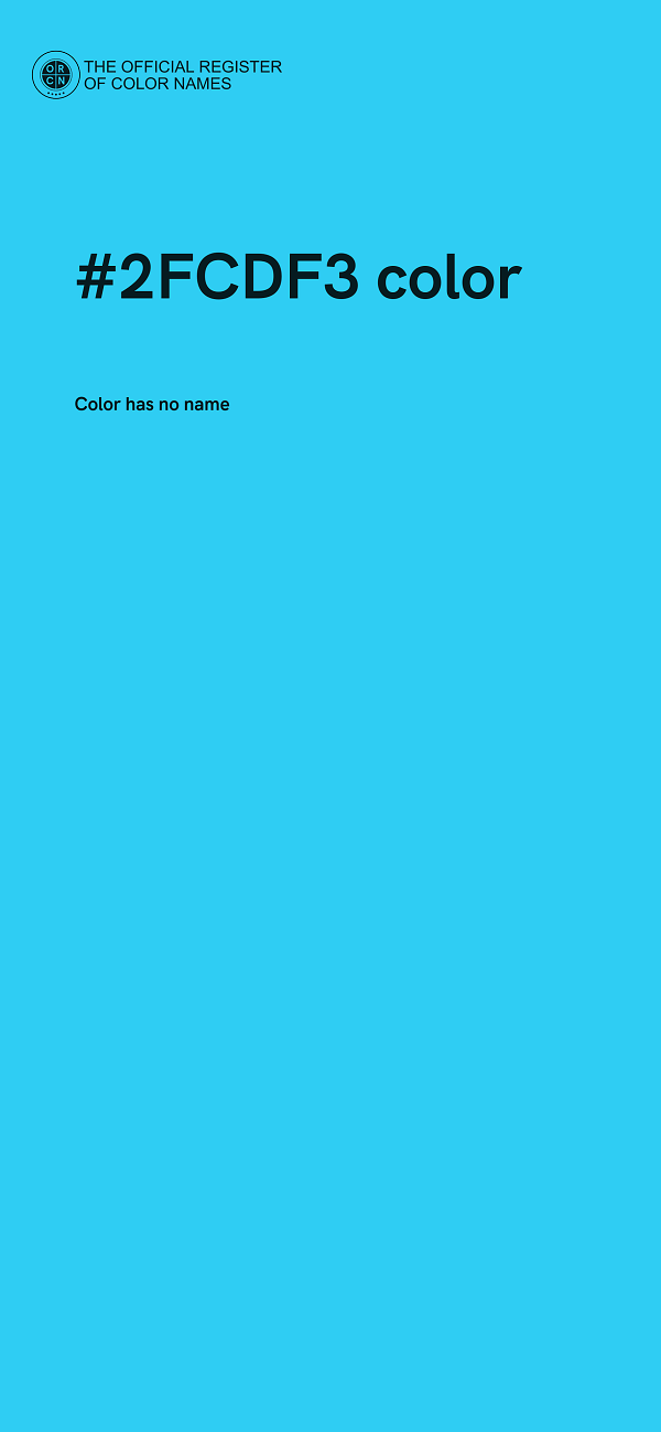 #2FCDF3 color image