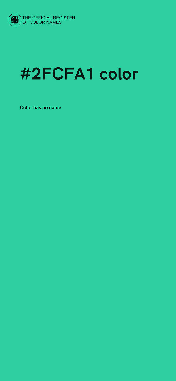 #2FCFA1 color image