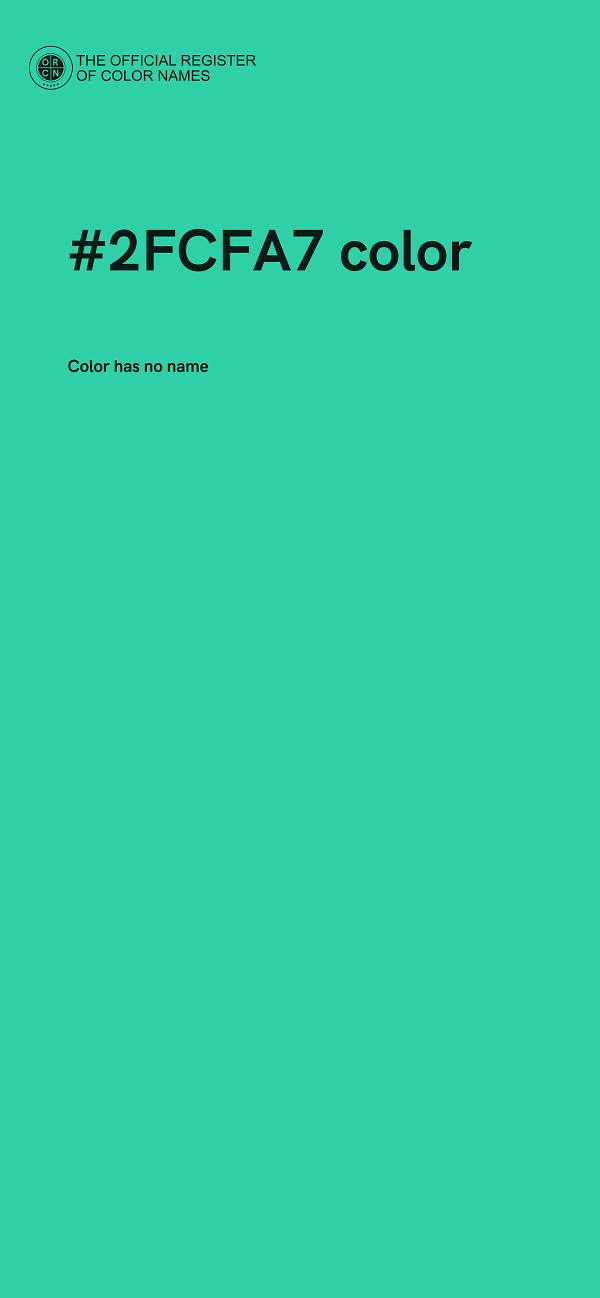#2FCFA7 color image