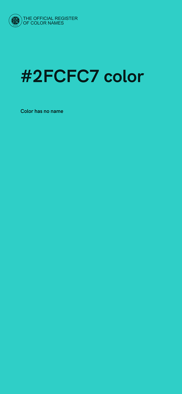 #2FCFC7 color image