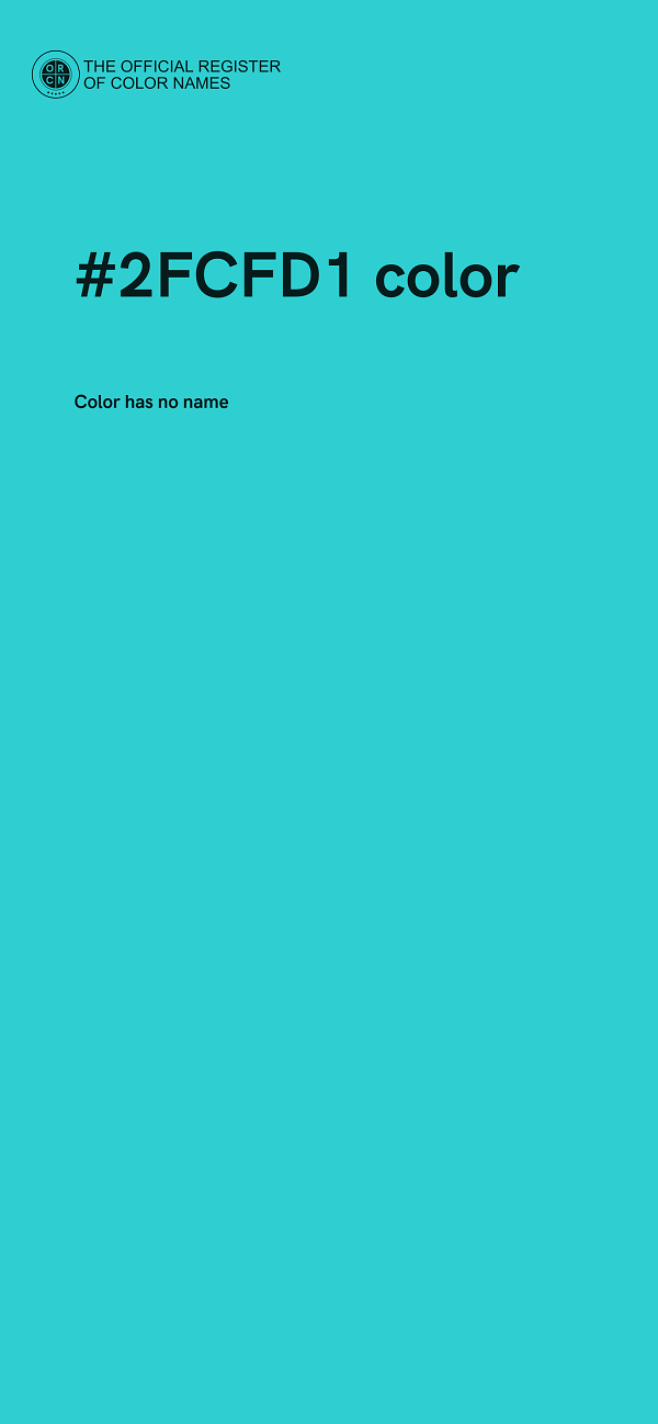 #2FCFD1 color image