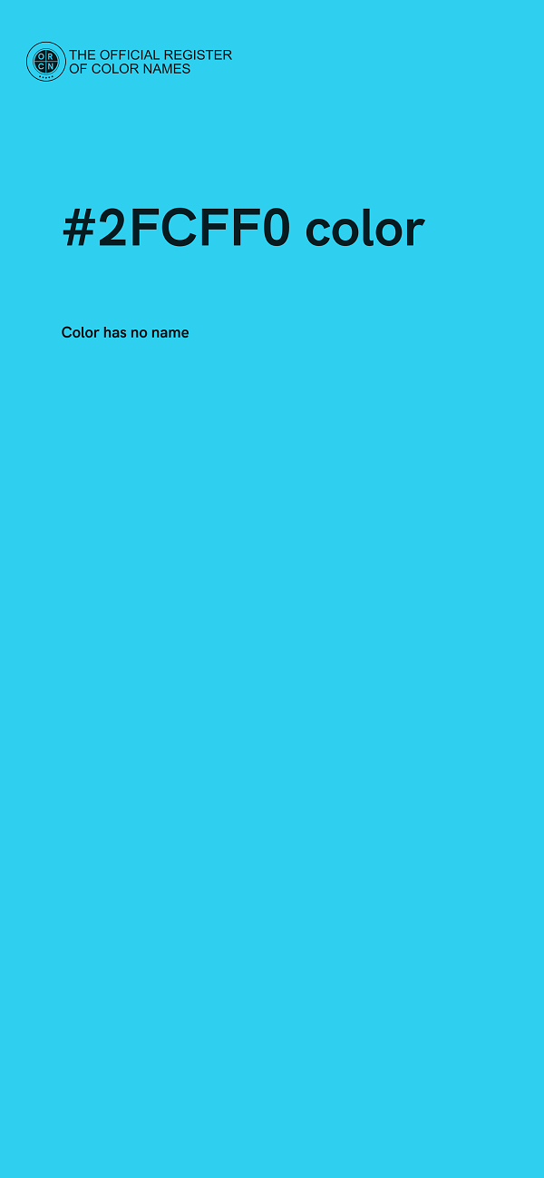 #2FCFF0 color image
