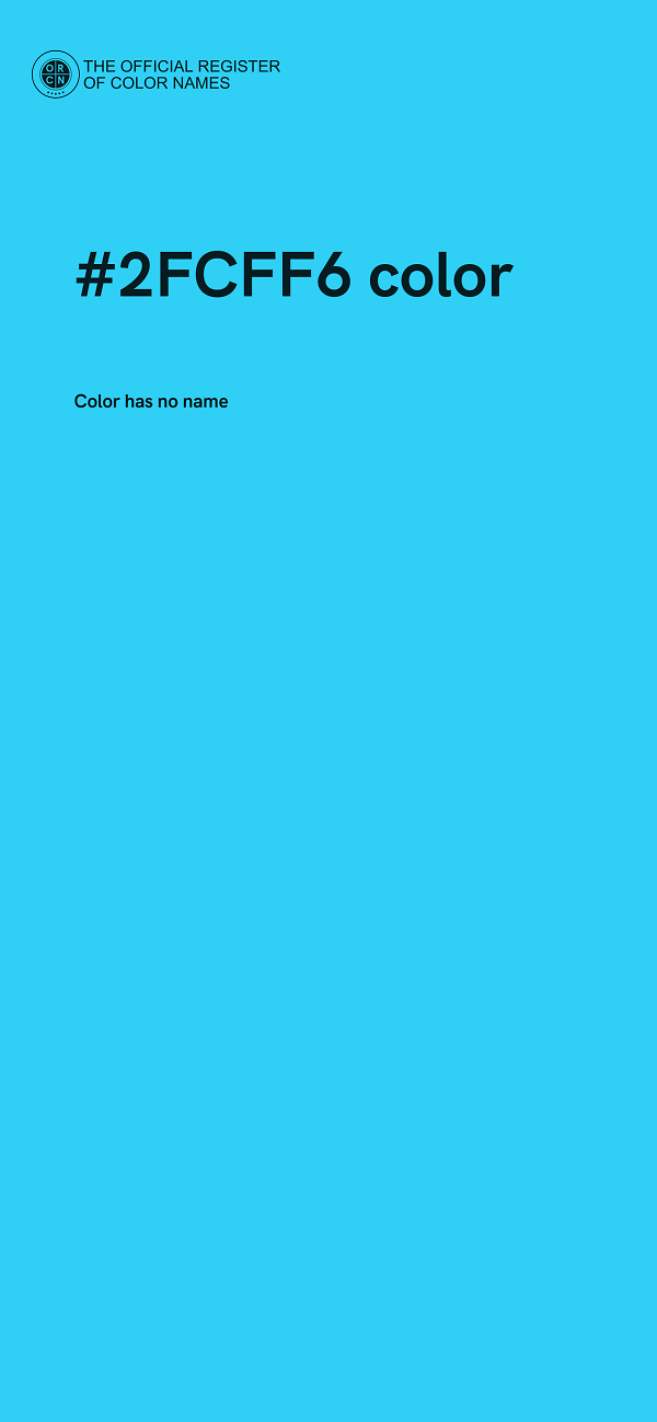 #2FCFF6 color image