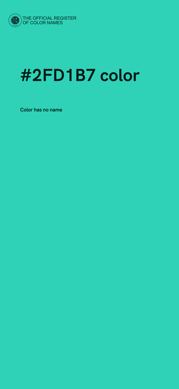 #2FD1B7 color image