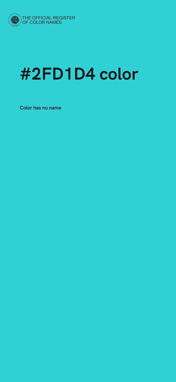 #2FD1D4 color image