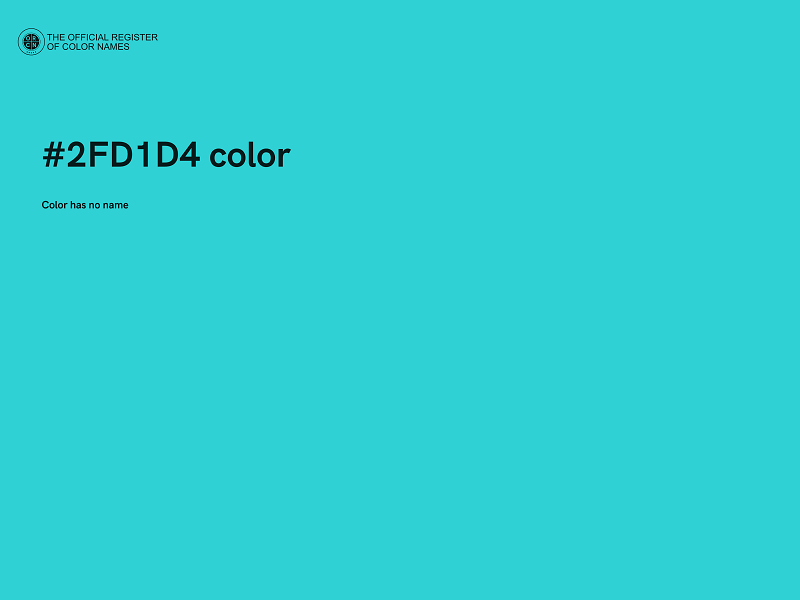 #2FD1D4 color image