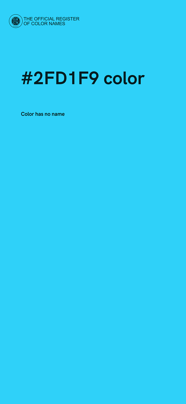 #2FD1F9 color image