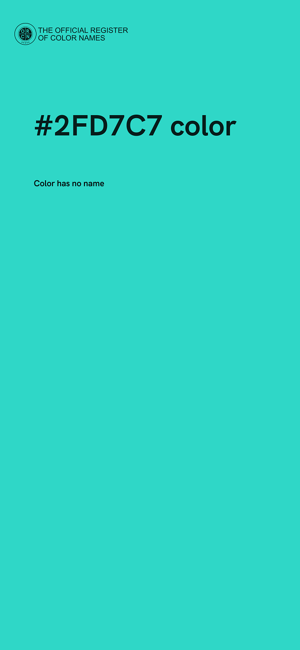 #2FD7C7 color image