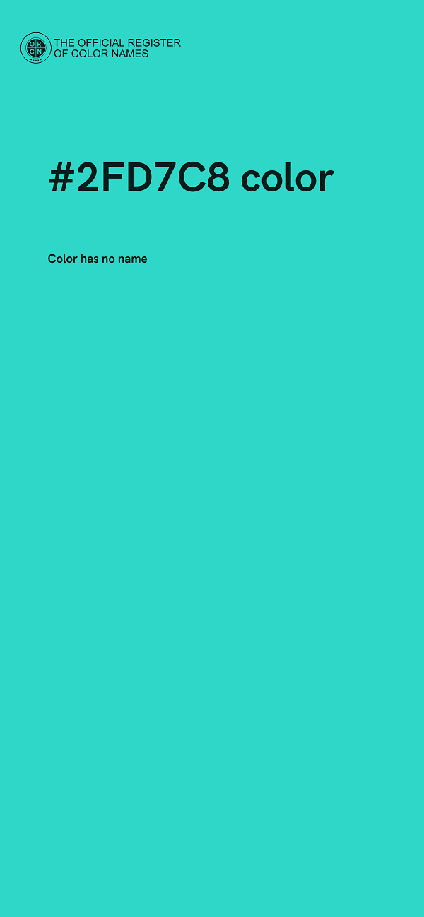 #2FD7C8 color image
