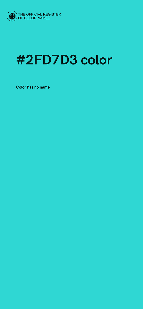 #2FD7D3 color image