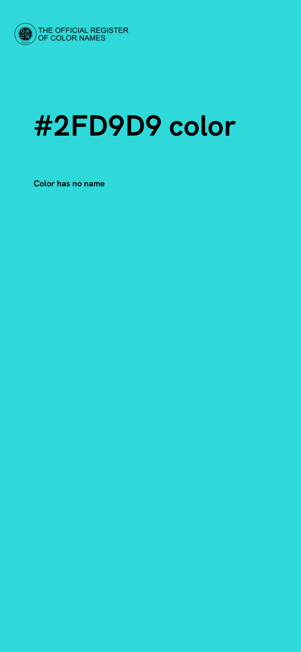 #2FD9D9 color image