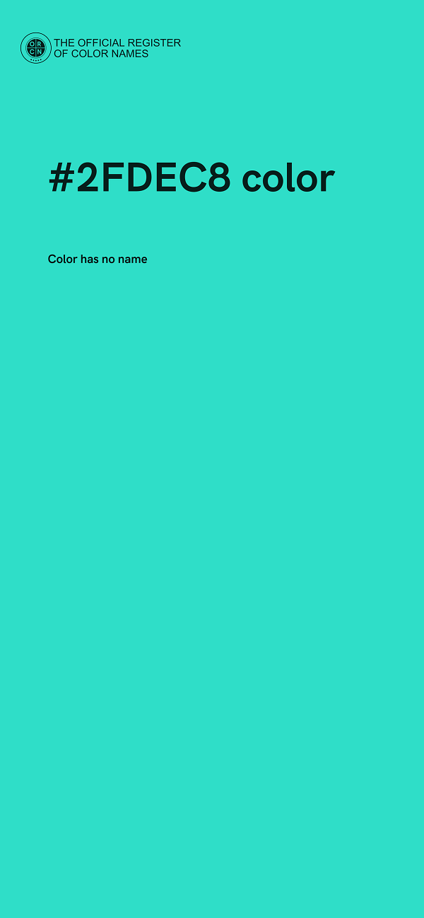 #2FDEC8 color image