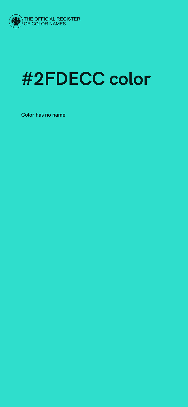 #2FDECC color image