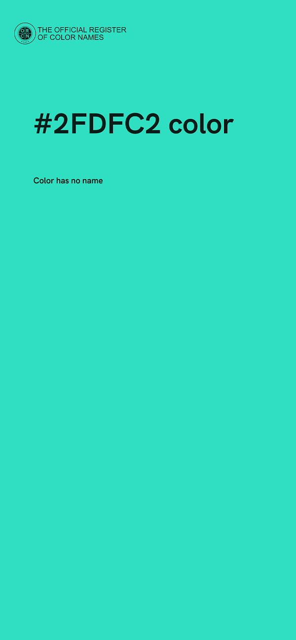 #2FDFC2 color image