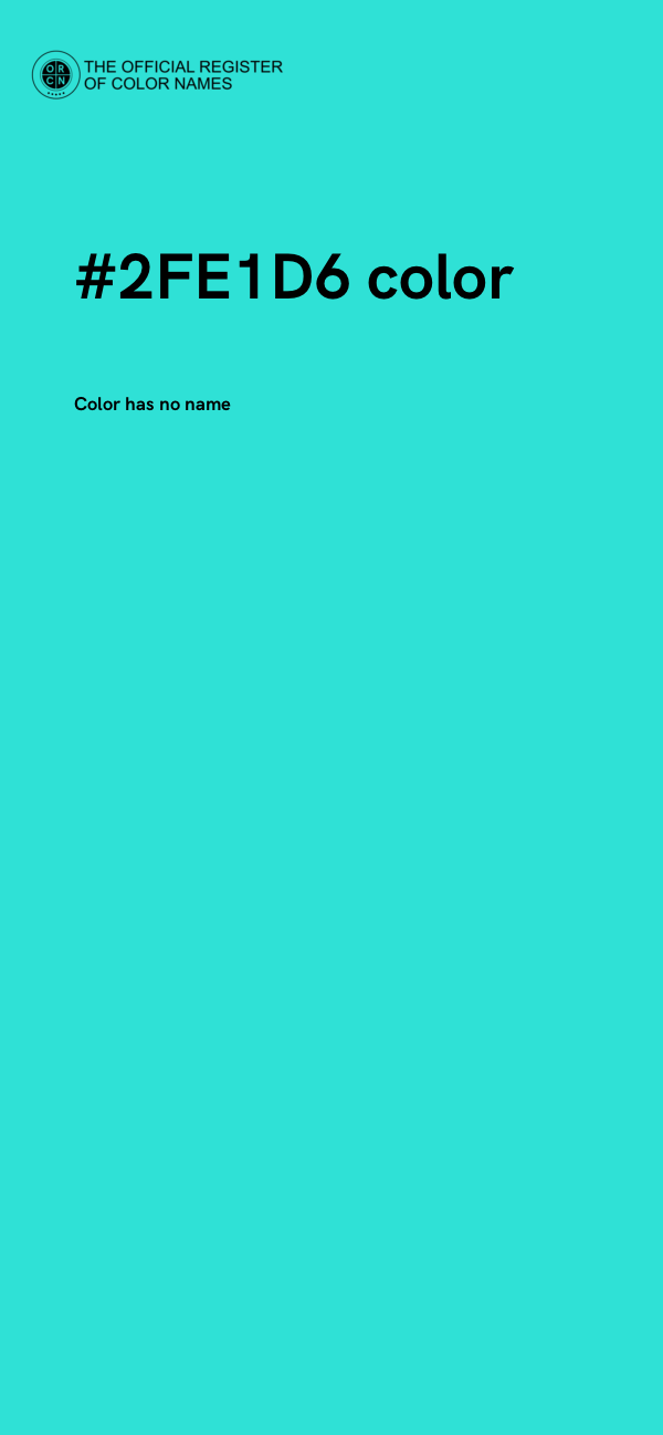 #2FE1D6 color image