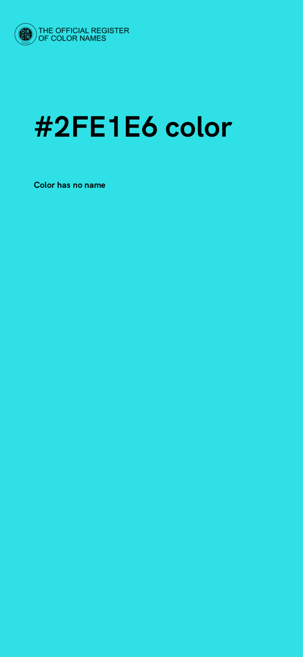 #2FE1E6 color image