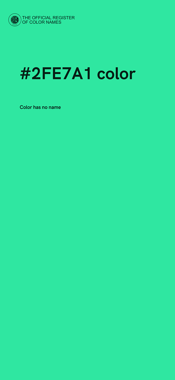 #2FE7A1 color image