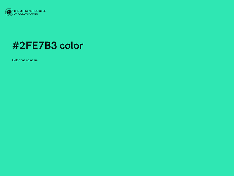 #2FE7B3 color image