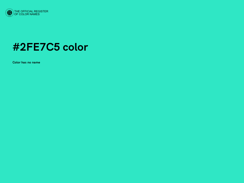 #2FE7C5 color image