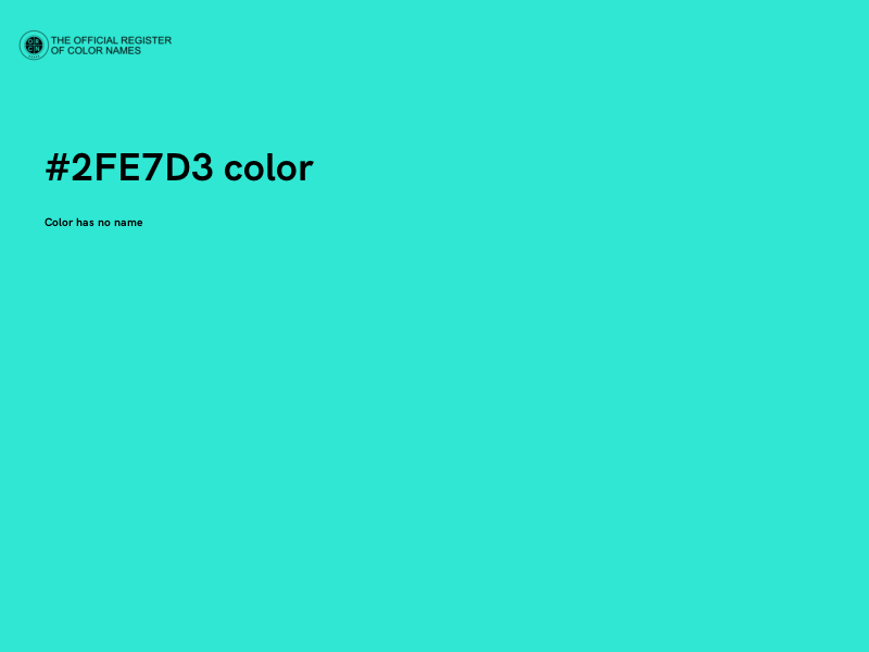 #2FE7D3 color image