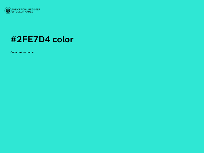 #2FE7D4 color image