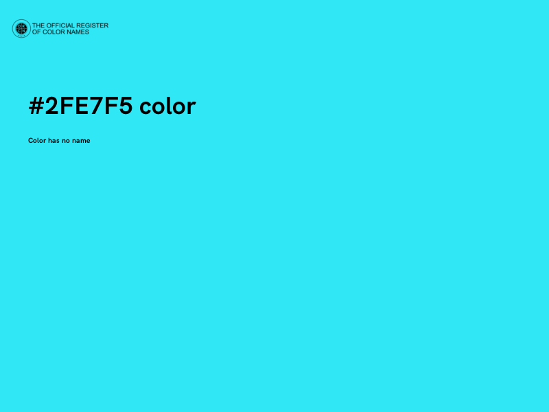 #2FE7F5 color image