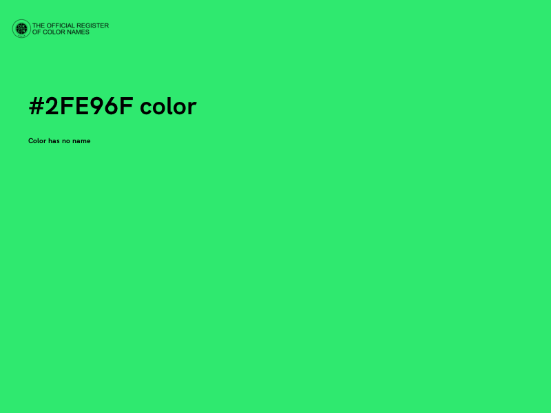 #2FE96F color image