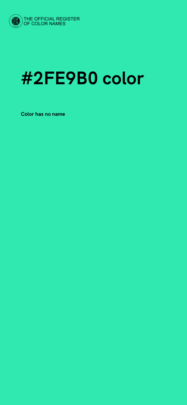 #2FE9B0 color image