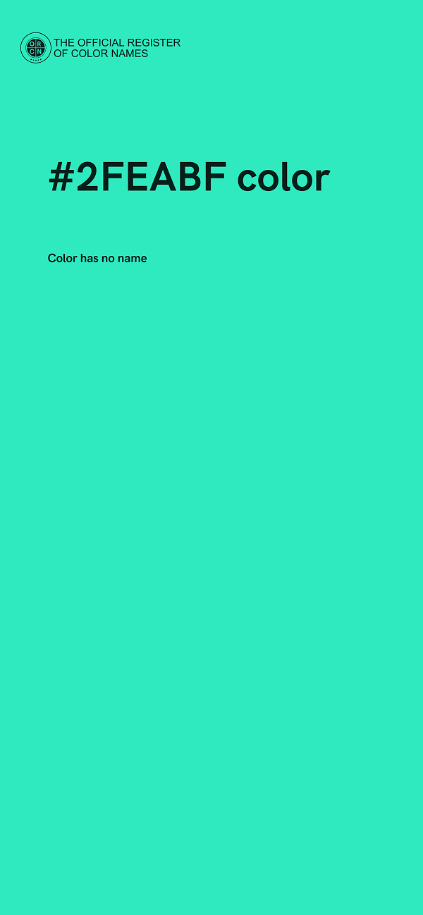 #2FEABF color image