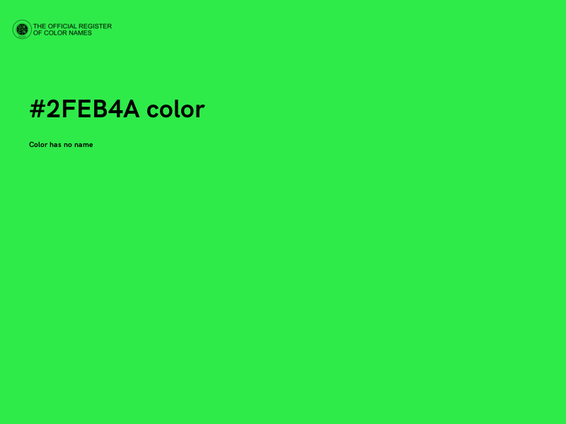 #2FEB4A color image