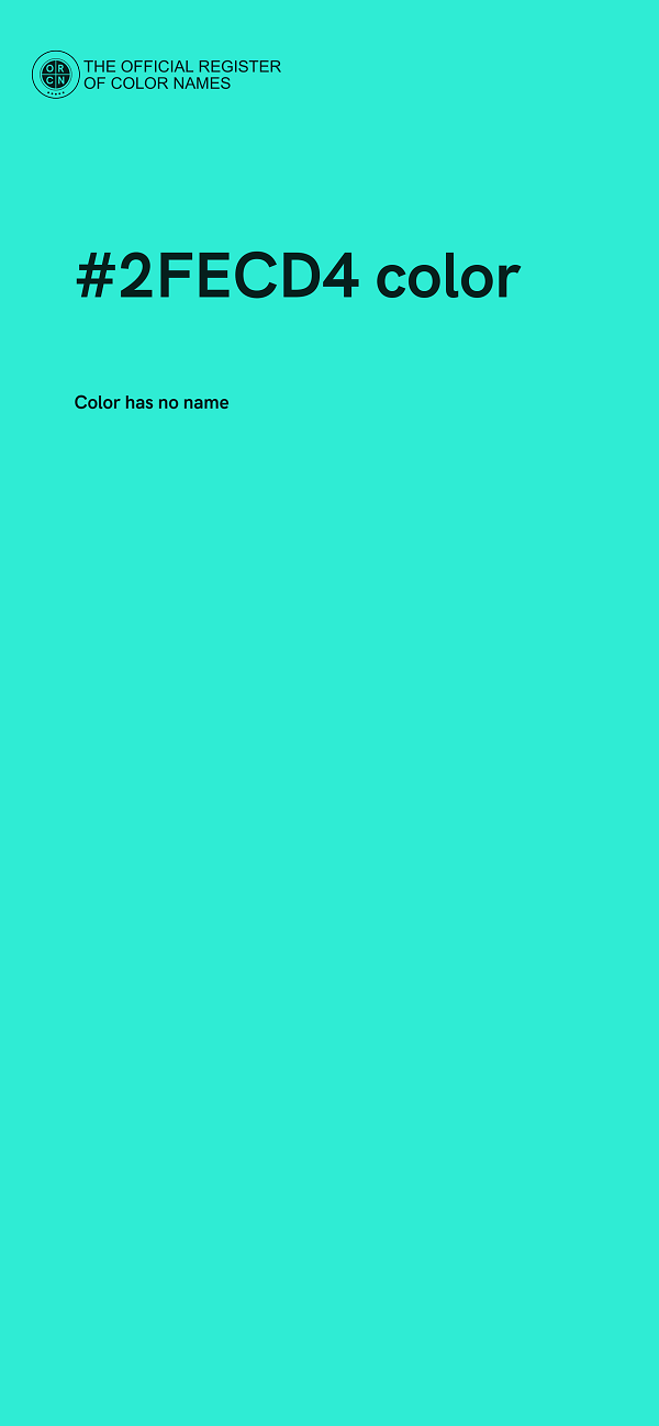 #2FECD4 color image