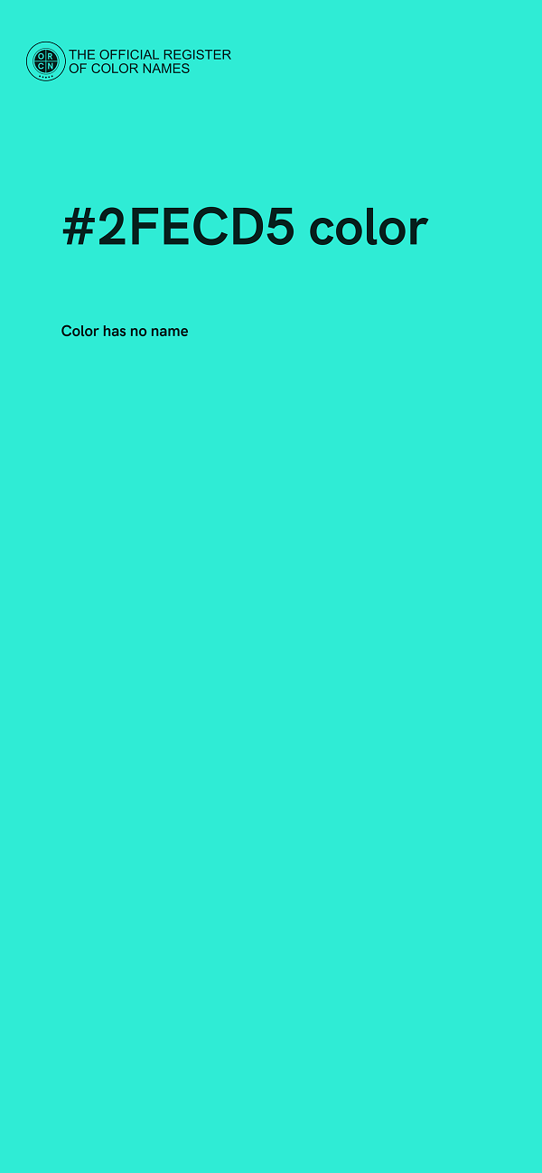 #2FECD5 color image